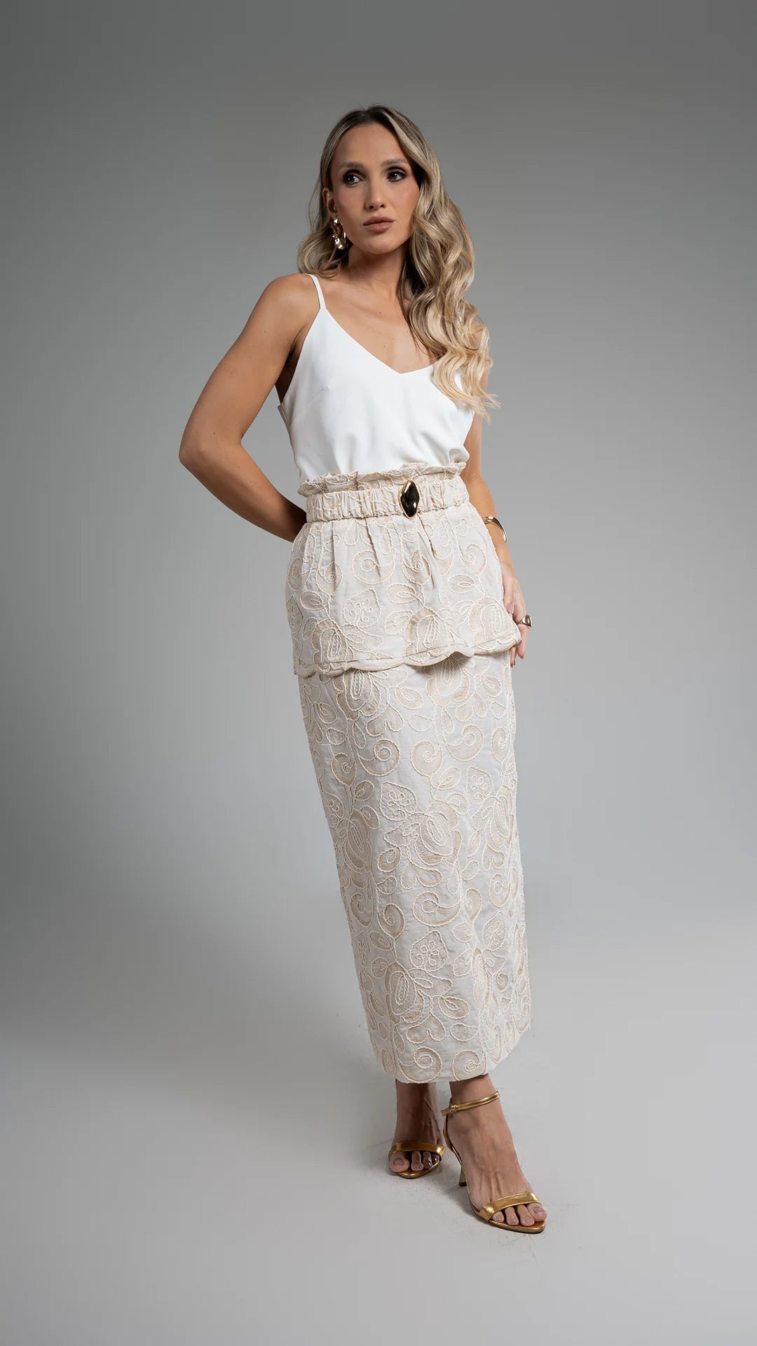 Saia Maria Peplum - Cru