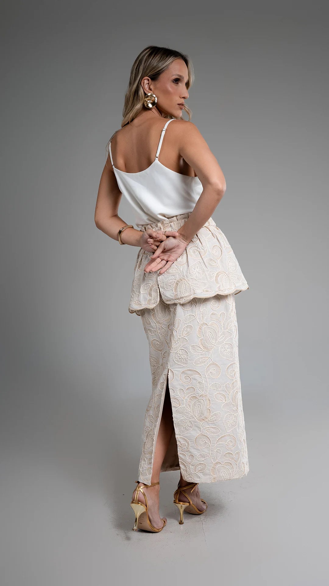 Saia Maria Peplum - Cru